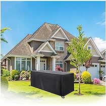 Housse De Protection Pour Table De Jardin Rectangulaire - 110x50x90 Cm, Imperméable, Anti-UV, Tissu Oxford 600D