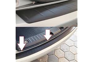 BREMER SITZBEZÜGE Osłona progu bagażnika do VW T-Roc 2017 w kolorze czarnym, ochrona przed zarysowaniem, listwa ochronna z wysokiej jakości tworzywa ABS