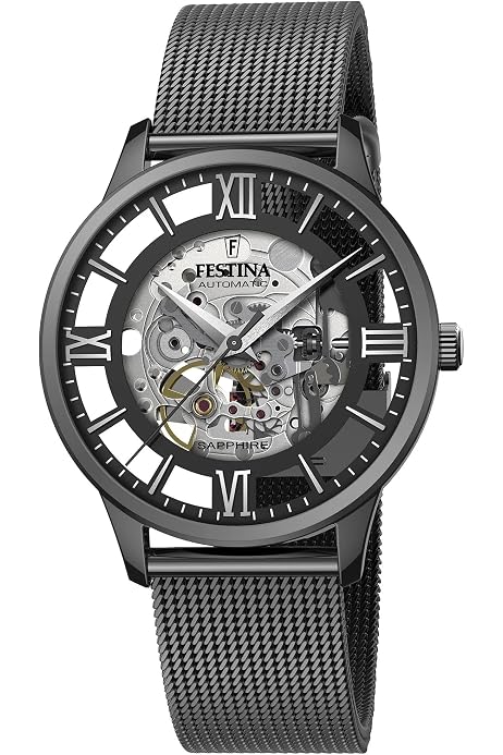 Fossil Townsman uhr für Herren, Automatikuhrwerk mit Edelstahl 