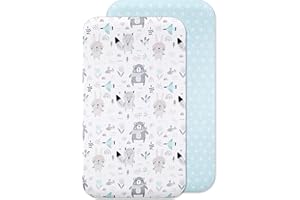 Lovely Hippo Draps Housses Cododo Compatible Next2Me, 100% Coton (50 x 83 cm, Animaux Bleus)