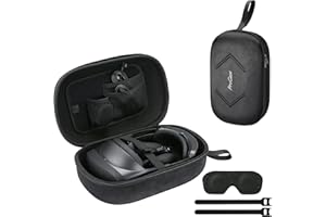 ProCase Reisetasche für Meta/Oculus Quest Pro, schützende Aufbewahrungsbox kompatibel mit VR Gaming Headset Controller Ladestation, Adapter und Zubehör Hard Case -Schwarz