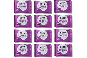 Keto Collective Keto Cookies I 1.5g Net Carbs I 30g x 12 I Keto Snacks I Low Sugar I Made with Real Butter I High Fibre I Low Carb Snacks, Gluten Free Cookies (Choc)