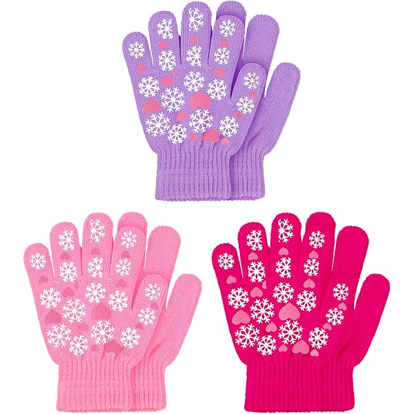 Lot De 6 Paires De Gants Licorne Enfant – Mitaines Thermiques Extensibles 4-12 Ans, Hiver, Motifs Magiques - 11