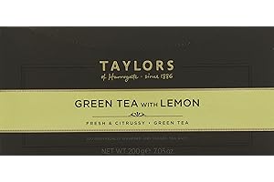 Taylors of Harrogate Green Tea with Lemon, 100 Tea Bags (Pack of 1, Total 100 Teabags)