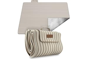 Veddelholzer 200 x 200 cm Beach Picknickdecke wasserdicht, sandfeste Stranddecke XXL isoliert & gepolstert Ideal für Outdoor, Camping, Strand, Park, Festival & Picknick Einfach faltbar & waschbar