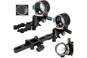surwolf Compound bågsikte 5 Pin Bågskyttebågesikte med Siktljus 0,019" Fiberoptik Finjusterbar 6x & 8x Linsval Bågskyttetillbehör för jaktskytte