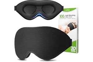 Laitver Mascherina per Dormire 3D per Uomini e Donne, Innovativa Mascherina Maschera Occhi per Dormire per Dorme sul Fianco, Bloccare la Luce, Super Morbido, Traspirante per Sonno, Pisolino, Viaggi