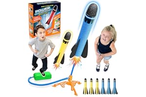 DejaNard Fusée Plastique Kit Pédale Pression Type Jouets D'extérieur Volants - Cadeau & Jouet pour Enfants