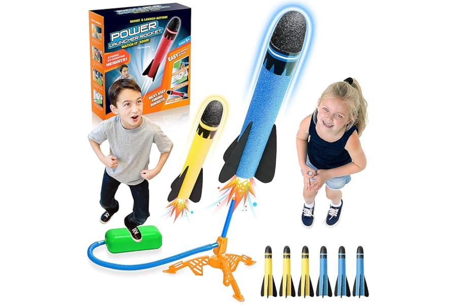 DejaNard Rocket Toy Launcher for Kids, Toys for 3-12 Year Old Boys Outdoor Garden Toys Age 3 4 5 6 Garden Game Gifts for 3-12 Boys Birthday Gifts