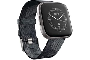 Fitbit Versa 2 Health & Fitness Smartwatch SE (NFC), Charcoal - Iron Mist Grey Aluminum