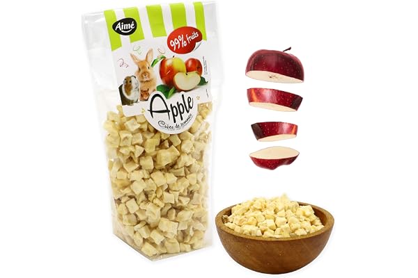 Aime Friandises Snack Chips de Pomme pour Lapins/Rongeurs 60 g
