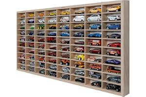 Dekoralove HOLZORGANISATOR 80X40CM für Schubladen kompatibel für Hot Wheels Schmuck Holz Aufbewahrungsfächer weiße Regalrückwände