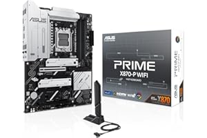 ASUS Prime X870-P WiFi - Placa Base AMD ATX, 14+2+1(80A) etapas de Potencia, PCIe 5.0 x16 Compatible con GPU de última generación, 4X M.2, DDR5, WiFi 7, Q-Antenna