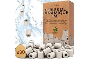 orinko 30 Perles de Céramique EM - Améliorent la Qualité de l’Eau - Réduisent Les Dépôts Calcaires - Parfaites pour Carafe, Bouteille, Gourde, Cafetière, Bouilloire