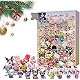 DandelYunx 2024 Cute Cartoon Advent Calendar, 24-Day Christmas Countdown with Anime Mini Figures, 24PCS Adorable Cartoon Dolls, Xmas Stocking Stuffer Collectible Gifts for Kids Girls