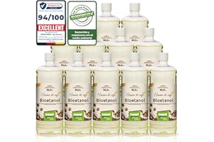 KieselGreen Bioetanol 12 x 1 litro con Fragancia para Chimenea de Etanol, Muchas Variedades – Bioalcohol como Fragancia de Ambiente – Estufas de Bioetanol, Biochimenea Etanol, Ethanol