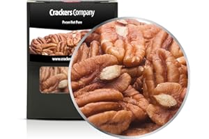 CRACKERSCOMPANY 4 x 65g Pekannüsse, Pekannusskerne, Nusshälften geschält, naturbelassen, zuckerfrei und salzfrei vegetarisch vegan glutenfrei laktosefrei 100 % Premium
