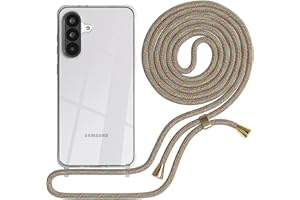 EAZY CASE Handykette kompatibel mit Samsung Galaxy A56 Handyhülle mit Umhängeband, Handykordel mit Schutzhülle, Silikonhülle, Hülle mit Band, Stylische Kette mit Hülle für Smartphone, Rainbow