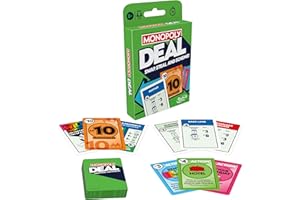 Monopoly Deal Fast Play Family Card Game for 2-5 Players, Ages 8+