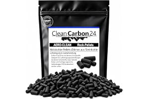 CC24 AERO-CLEAN aktivkolspellets Ø4mm, 2,5L | 1,25Kg | Avdammade pellets för 3D-skrivaruppsättningar, verkstad, ventilation