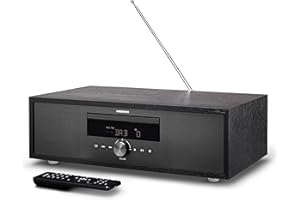 MEDION P64145 Micro Chaine HiFi (Dab+, CD, MP3, Bluetooth, Radio FM PLL, USB, système Compact, Fonction réveil, Mise en Veille Automatique) Anthracite