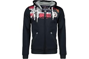Geographical Norway FESPOTE Men - Felpa con Cappuccio, Tasca a Marsupio da Uomo, con Logo da Uomo, Calda, a Maniche Lunghe, per l'inverno, Casual, per Lo Sport
