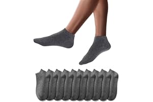 YouShow 10 Pares Calcetines Deportivos Tobilleros Hombre Mujer Cortos Calcetin Algodon