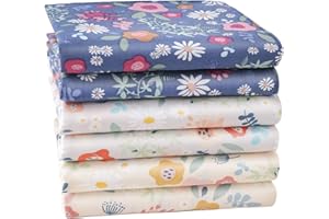 HOULIFE Fazzoletti colorati a forma di fiore in puro cotone 60S, da donna, motivo floreale, 3 colori, per ragazze, bambini, studenti, uso quotidiano, 6/12 pezzi, 34 x 34 cm, multicolore, Small