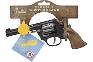 Bauer Spielwaren 1030881 Schrödel J.G. Super 88: Spielzeugpistole für das Cowboy- und Sheriffkostüm, ideal für Fasching, auch als Indianer-Accessoire, 20 cm, schwarz/braun (103 0881)