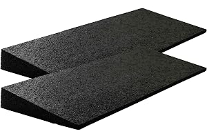 Szagato Trottoarramp gummi L x B x H: 500 x 200 x 43 mm set = 2 stycken svart (ramp gummikil, rullstolsramp uppkörningsramp uppkörningshjälp, dörrtröskelramp, bilamp)