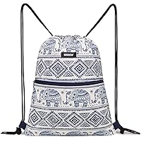WANDF Ryggsäck med dragsko ryggsäck vattenavvisande gymväska för shopping sport yoga