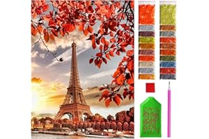 ARTULIO Diamond Painting Set - Eiffelturm im Herbstsonnenuntergang - 30x40 cm – 5D Diamant Painting Bilder, Diamond Painting Erwachsene
