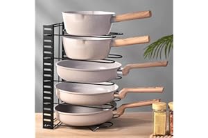 FNLLC Porta Coperchi Padelle,Organizzatore Pentole e Padelle a 5 Livelli,Robusto e Stabile,Organizer Padelle,Progettato per Riporre Coperchi, Taglieri e Padelle