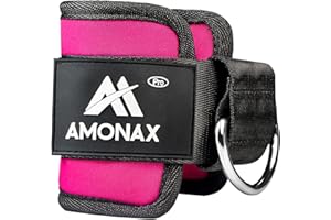 Amonax Sangle Cheville Musculation Poulie - Sangle Musculation et de Fitness sur Le Câble Machines pour Training Leste Chevilles