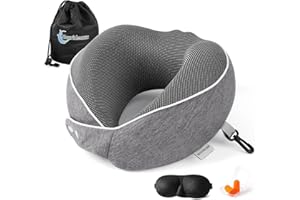 Nourideaux Nackenkissen Dunkelgrau Flugzeug Reise Gadgets Nackenhörnchen Schlaf Travel Neck Pillow Reiseset Auto Reiseutensilien