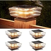 JACKYLED Solar Pfostenkappen RGB | 10 Stück Für 7x7-10x10 Pfosten | IP54 Wasserdicht