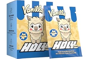HOLY ENERGY HOLY Milkshake Coffret dégustation de 10 portions Vanille – 10 portions enrichies en vitamines B, C et D et arômes 100% naturels – sans sucre, sans caféine et vegan