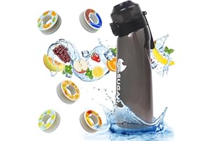 BOPELMALLS Sports Air Flavour pods Water Bottle Set,650ML Fruit Fragrance Up Drink Bottle with 5 Flavour pods,BPA Free%0 Sugar Sports Water Cup for Fitness Yoga and Outdoor