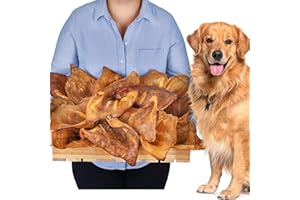 LOVELY DOG Schweineohren für Hunde 20 Stück Größe XL 1,2kg | Ganze getrocknete Schweineohren Kauartikel | 100% natürlich | Langanhaltender Kauspaß | Getreidefrei | Ideal für kleine & große Hunde