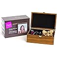DGT Judit Polgar Deluxe Chess Pieces In Wooden Box - Chess Set - 2 Players - Age 6+