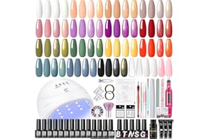 COSCELIA Kit Semipermanente Unghie, 15pz Smalti Semipermanenti con Lampada UV/LED,3pz Poli Estensione Gel,Fresa per Unghie Kit Gel Ricostruzione Unghie Completo