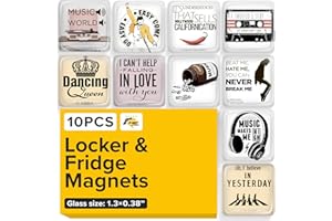 X-BET MAGNET Simpatici magneti decorativi per frigorifero – Magneti da frigorifero ispiratori in vetro – divertenti magneti motivazionali da ufficio – Magneti per armadietti musicali per ragazzi e ragazze –