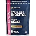 Myo Inositol and D Chiro Inositol | 90 Vegan Tablets | High Strength 2000mg Myo-Inositol | Optimum 40:1 Ratio | Letter-Box Friendly Packaging | by Horbaach