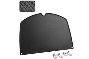 Onlyfire Plaque de Cuisson Réversible en Fonte pour Weber Barbecue à Gaz Q300 Q320 Q3000 Q3100 Q3200 Q3400, 45x31,5CM Plaque de Plancha, Plaque Gril à Gaz Pièces de Rechange pour Weber 6506