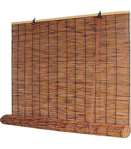 Store En Bambou Naturel – Store Enroulable Sans Perçage Pour Fenêtre, Balcon, Terrasse – Personnalisable 40 à 180 Cm - 10