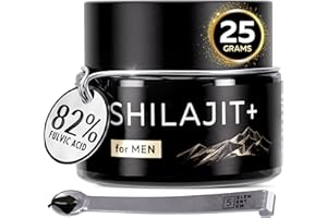 5 ELEMENTUM Shilajit Original Himalaya for Men - 82% Fulvic Acid 25g Premium Shilajit High Dose from Himalya Harvest Including 500mg Dosing Spoon