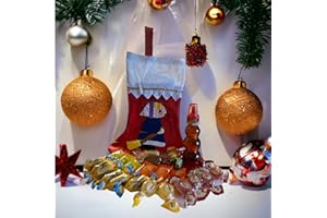 GMM Calza Epifania, Calza Befana con Caramelle Assortite Mix di Gommose alla Frutta Morbide Frizzanti Mou (Calza +24pz)