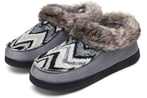 Mishansha Chaussons Femme Hiver Fourré Pantoufles Chaudes Slippers Antidérapants Confortable Tailles 36-43 EU