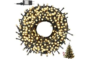 ‎GMEKA GMEKA 300LED Lichterkette außen, 30M Lichterkette Weihnachtsbaum innen mit 8 Leuchtmodi, Wasserdicht Strom Warmweiß Weihnachtsbeleuchtung für Garten Balkon Hochzeit Weihnachtsbaum