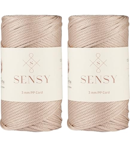 SENSY Premium 5 Mm Polyester Touw – 104 Meter, 100% Polypropyleen Koord, Voor Macramé, Haaktassen En Breiprojecten